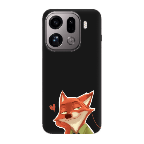 Oppo Find X9 Pro Valentines 15 Black Colored Silicone TPU Θήκη